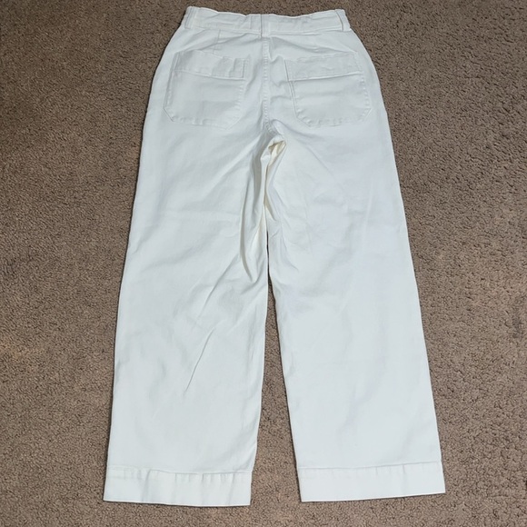 Everlane The Organic Wide-Leg 2.0 Crop Pant Bone 6 - Picture 7 of 10